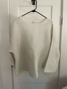 Elieen Fisher Loose Knit Cotton Sweater - Coastal Grandma